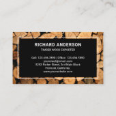 Firewood Wooden Logs Tree Service Ax Visitekaartje (Achterkant)