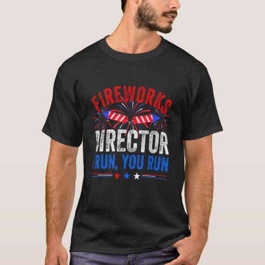 Firework Director 4th of July Celebration American T-shirt (Voorkant)