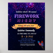 Firework Night Event Flyer poster (Voorkant)