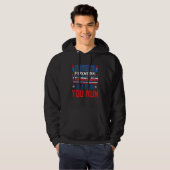 Firework Technician 4th Of July American Flag Hoodie (Voorkant volledig)