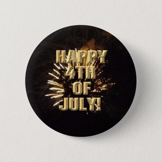 Fireworks 10 4th of July knop Ronde Button 5,7 Cm (Voorkant)