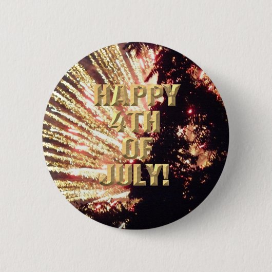 Fireworks 11 4th of July knop Ronde Button 5,7 Cm (Voorkant)