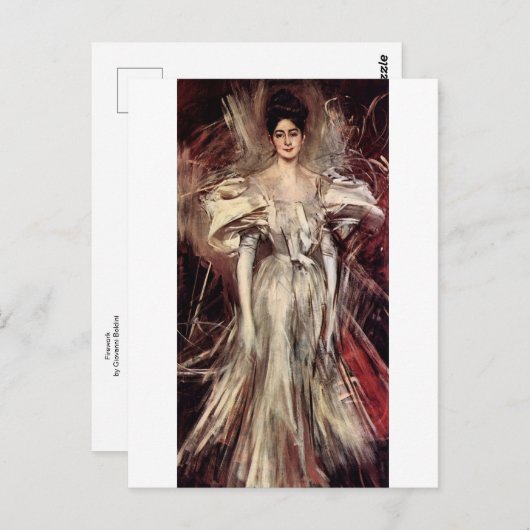 Fireworks (1890) van Giovanni Boldini Briefkaart (Voorkant / Achterkant)