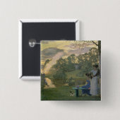 Fireworks, 1922 vierkante button 5,1 cm (Voorkant /achterkant)