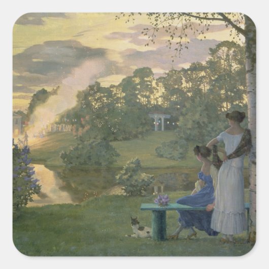 Fireworks, 1922 vierkante sticker (Voorkant)