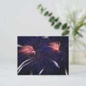 Fireworks #1 briefkaart (Staand voorkant)