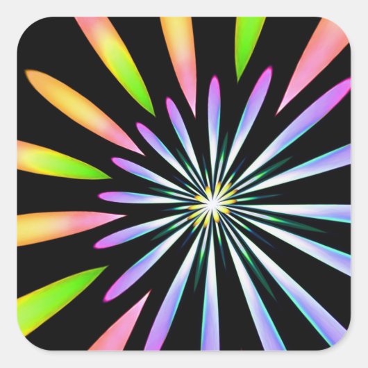 Fireworks 1 vierkante sticker (Voorkant)