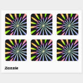 Fireworks 1 vierkante sticker (Vel)