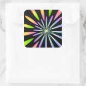 Fireworks 1 vierkante sticker (Tas)