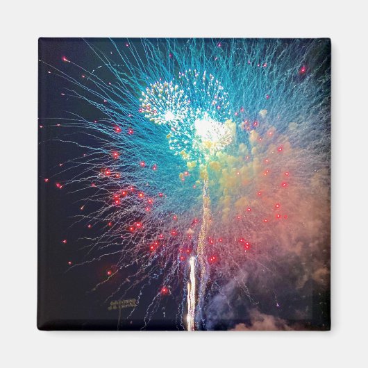 Fireworks 2 Inch Square Magnet (Voorkant)