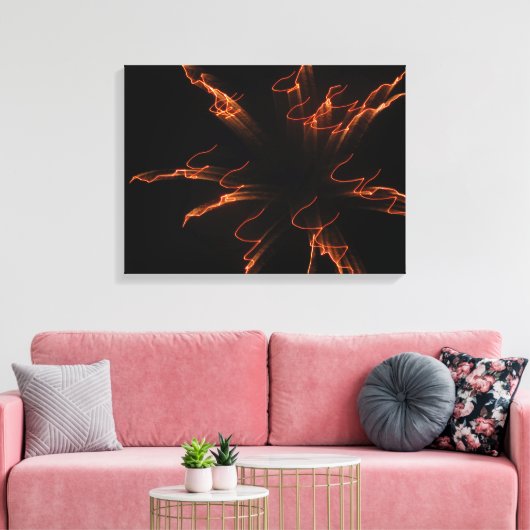 Fireworks 3 canvas afdruk (Insitu (Woonkamer))