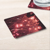 Fireworks 3-onderzetters op papier kartonnen onderzetters (Schuin)