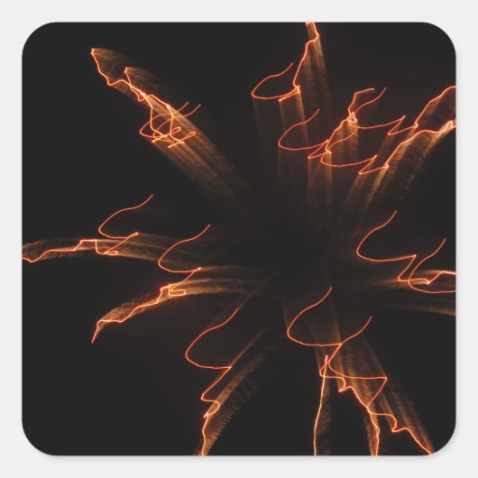 Fireworks 3 vierkante sticker (Voorkant)