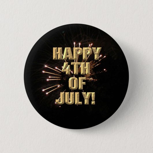 Fireworks 5 4 van juli knop ronde button 5,7 cm (Voorkant)