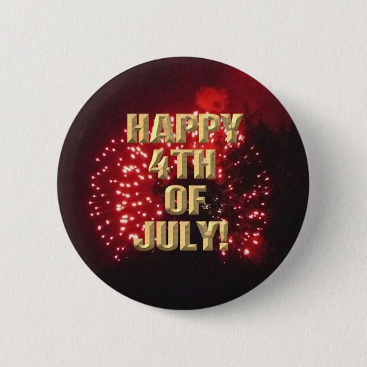Fireworks 7 4 van juli knop ronde button 5,7 cm (Voorkant)