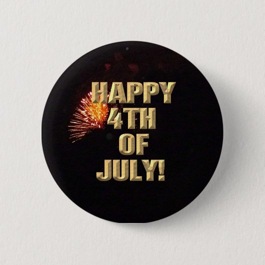Fireworks 8 4th of July knop Ronde Button 5,7 Cm (Voorkant)