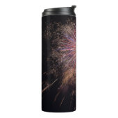 Fireworks aangepaste monogram tumbler thermosbeker (Gedraaid links)