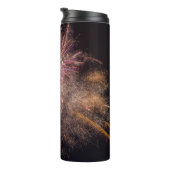 Fireworks aangepaste monogram tumbler thermosbeker (Geroteerd rechts)