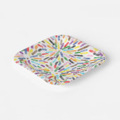 Fireworks Abstracte LGBTQ+ Rainbow Progress Pride Papieren Bordje (Gebogen)