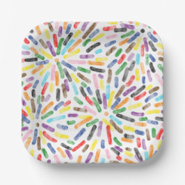 Fireworks Abstracte LGBTQ+ Rainbow Progress Pride Papieren Bordje