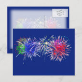 Fireworks-achtergrond Briefkaart (Voorkant / Achterkant)