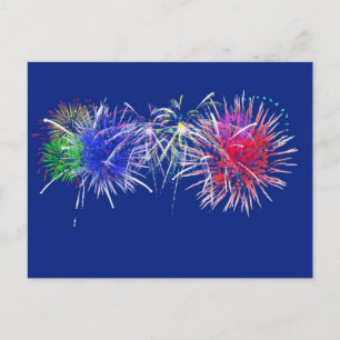 Fireworks-achtergrond Briefkaart
