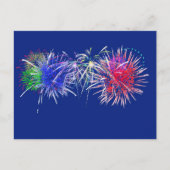 Fireworks-achtergrond Briefkaart (Voorkant)