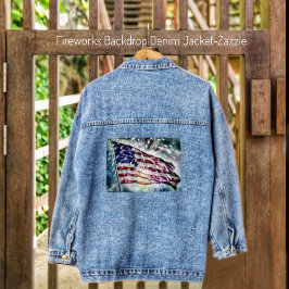 Fireworks-achtergrond Denim Jacket