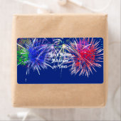 Fireworks-achtergrond Etiket (Insitu)
