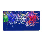 Fireworks-achtergrond Etiket (Voorkant)