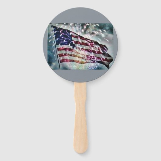 Fireworks-achtergrond Handwaaier (Voorkant)