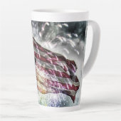 Fireworks Achtergrond II Latte Mok (Rechterhoek)