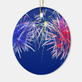 Fireworks-achtergrond Keramisch Ornament (Links)