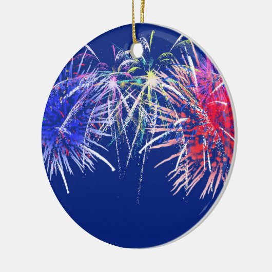 Fireworks-achtergrond Keramisch Ornament (Links)