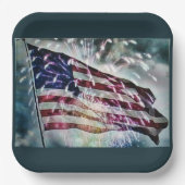 Fireworks-achtergrond Papieren Bordje (Voorkant)