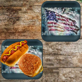 Fireworks-achtergrond Papieren Bordje