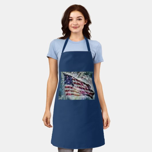 Fireworks-achtergrond Schort (Gedragen)