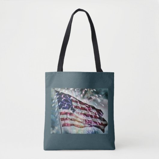 Fireworks-achtergrond Tote Bag (Voorkant)