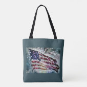 Fireworks-achtergrond Tote Bag (Achterkant)