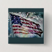 Fireworks-achtergrond Vierkante Button 5,1 Cm (Voorkant)