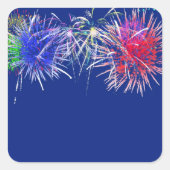 Fireworks-achtergrond Vierkante Sticker (Voorkant)