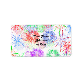 Fireworks (achtergrondkleur toevoegen) etiket