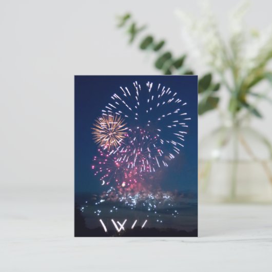Fireworks ahoy! briefkaart (Staand voorkant)