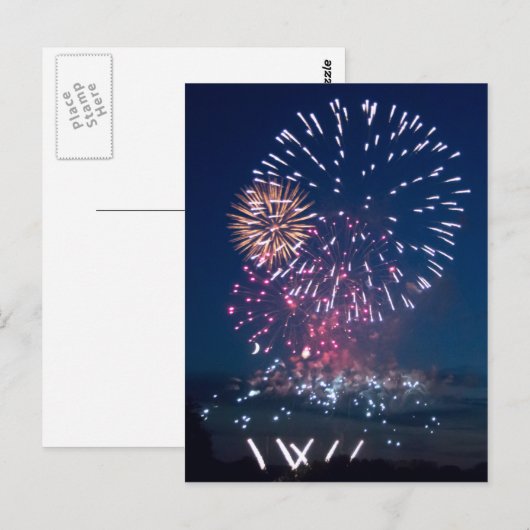 Fireworks ahoy! briefkaart (Voorkant / Achterkant)