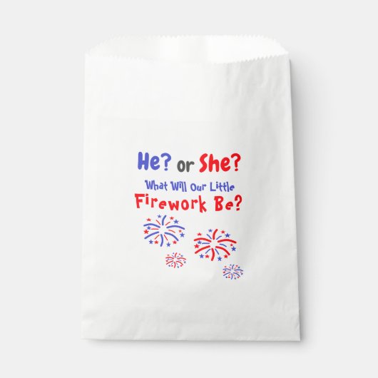 Fireworks American Gender onthulling Bedankzakje (Voorkant)