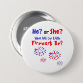 Fireworks American Gender onthulling Ronde Button 7,6 Cm (Voorkant /achterkant)