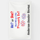 Fireworks American Gender onthulling Spandoek (Verticaal)