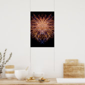 Fireworks Art: Gold en Blue 2 Poster (Keuken)