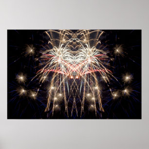 Fireworks Art: "Griffin" Originele digitale kunst Poster
