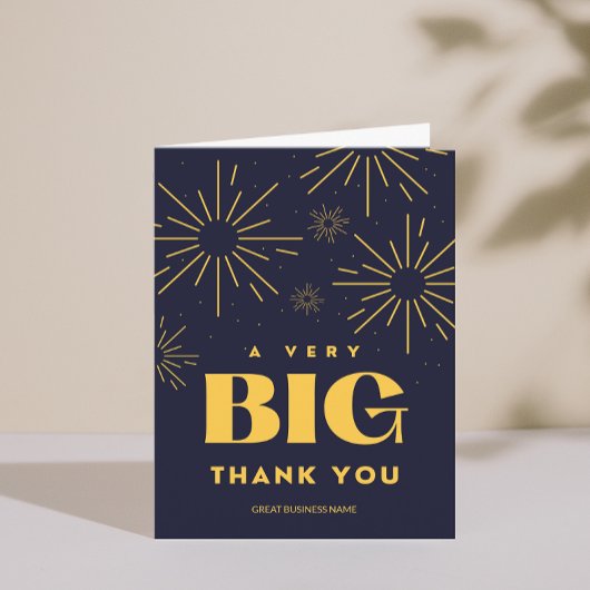 Fireworks Bedrijfsnaam Dankbaarheidskaart